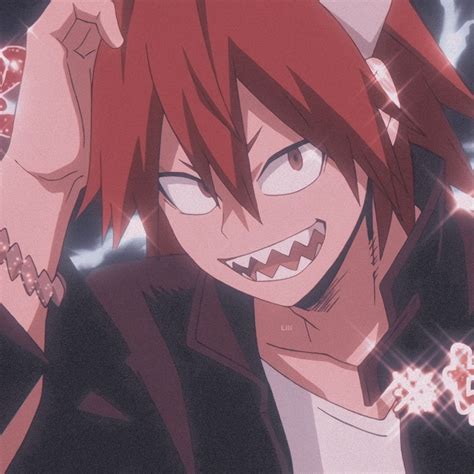 He takes a step back, wrenching open the deck doors that lead into the house. . Kirishima pfp